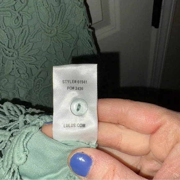 Lulus Romance Language Sage Backless Lace Dress - XS - Picture 7 of 7